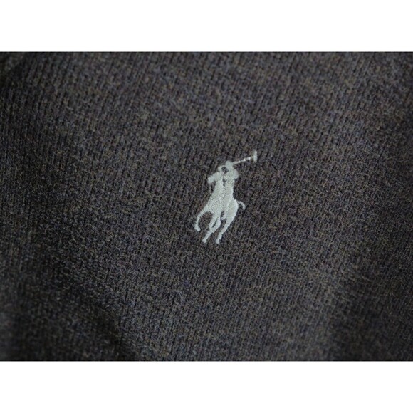 Polo Ralph Lauren Shawl Collar Two Button Sweater Brown Patch Long Sleeves Sz XL - Picture 3 of 8